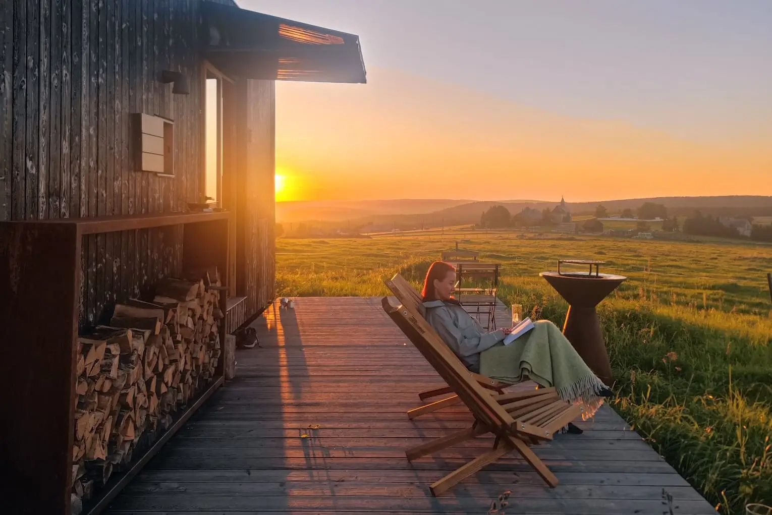 Accommodation in the Ore Mountains – views across the landscape