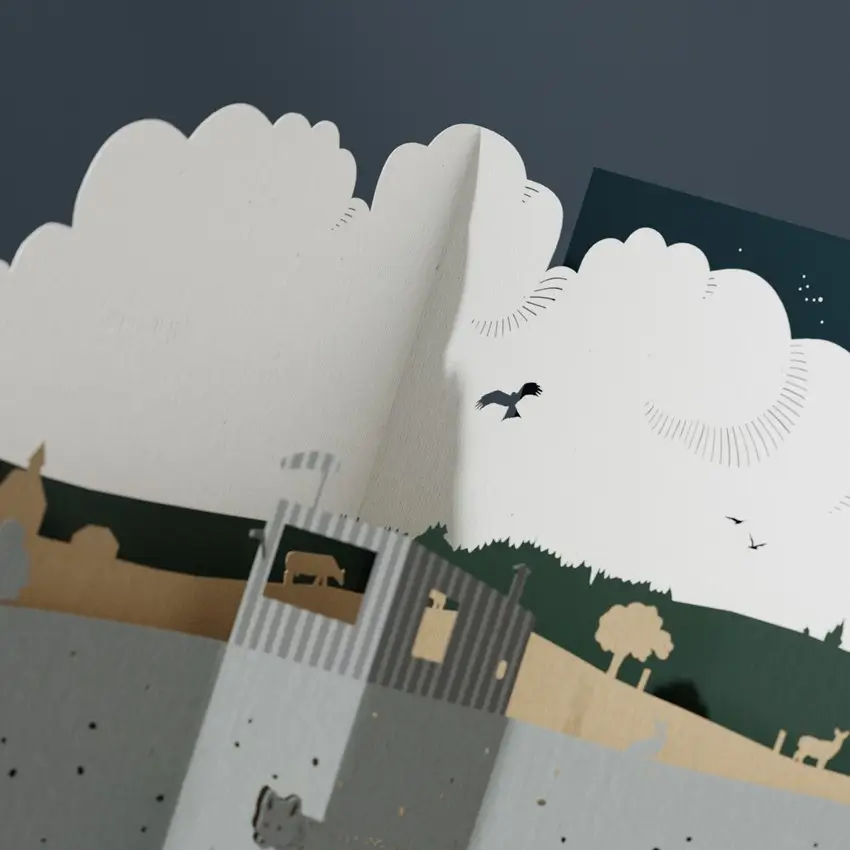 Close-up of gift voucher Na Malém Háji – blue design