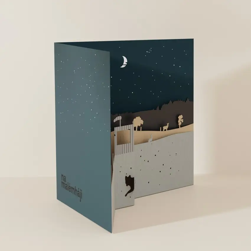 Gift voucher Na Malém Háji – elegant design on ivory background