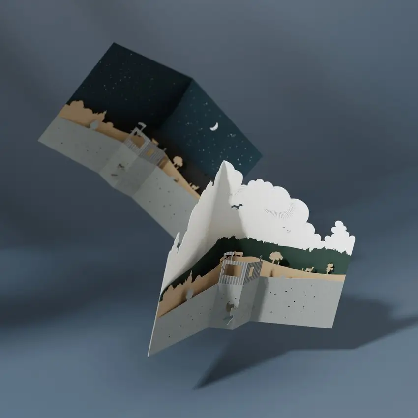 Gift voucher Na Malém Háji – two vouchers on blue background