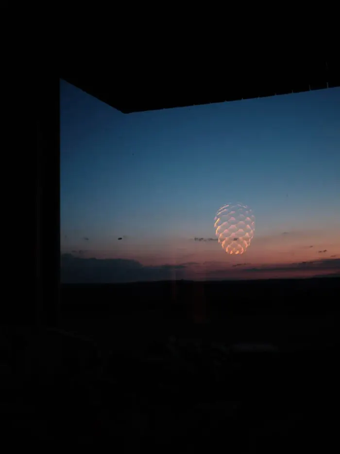 Wooden interior detail of the glamping tiny house at Na Malém Háji