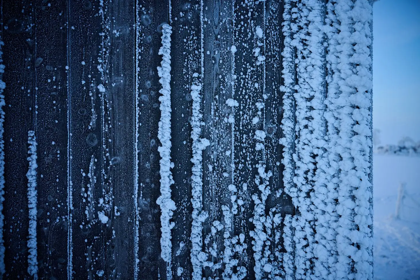 Snow-covered Ore Mountains landscape as seen from glamping Na Malém Háji