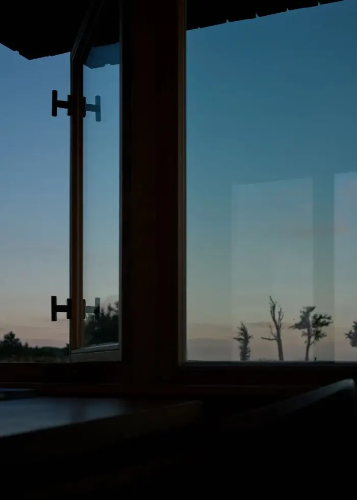 Večerní záběr glamping ubytování Na Malém Háji